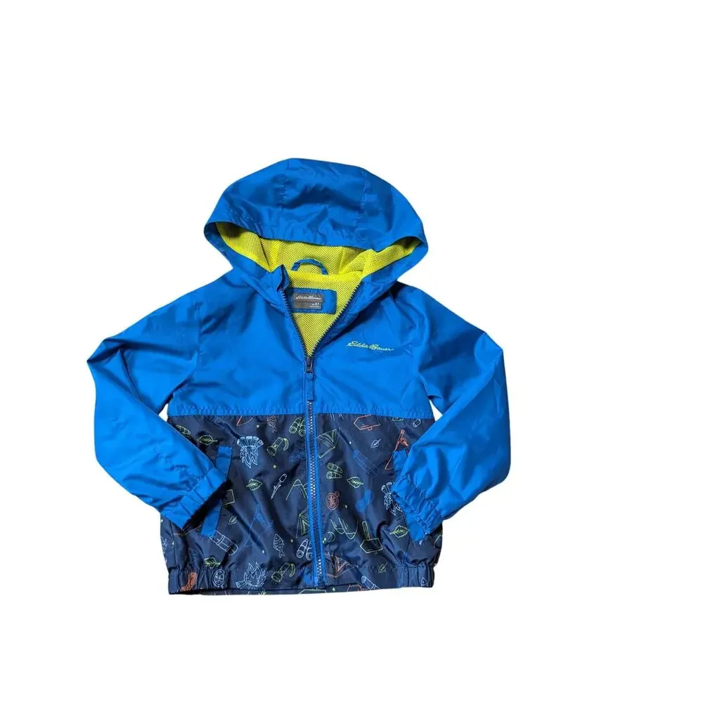 EDDIE BAUER KIDS boys WINDBREAKER/JACKET/COAT SIZE 3T, blue & yellow